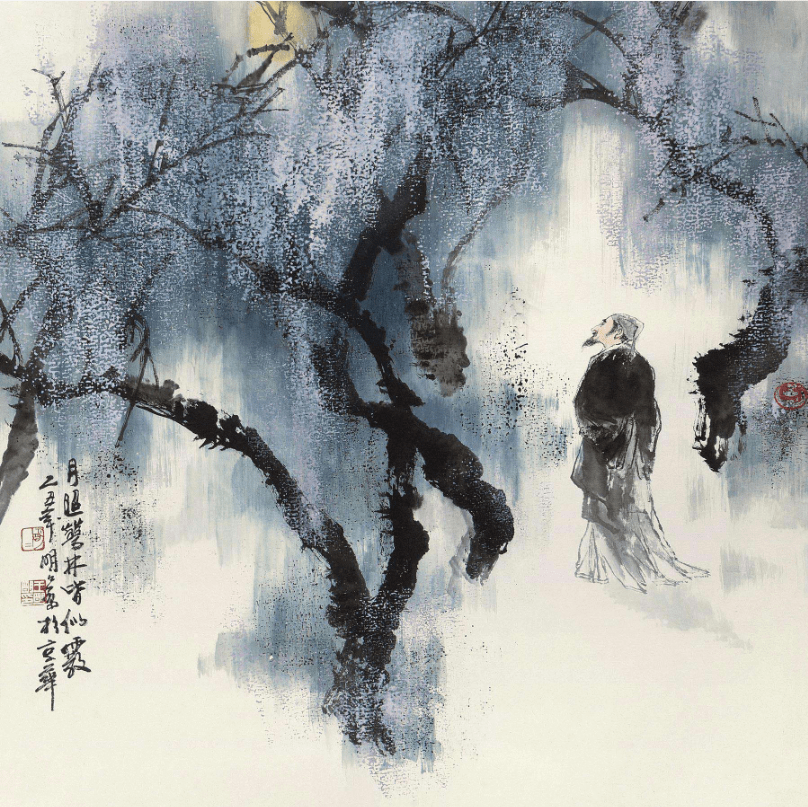 王明明:作品形神兼备,画风典雅宁静_国画_花鸟画_绘画