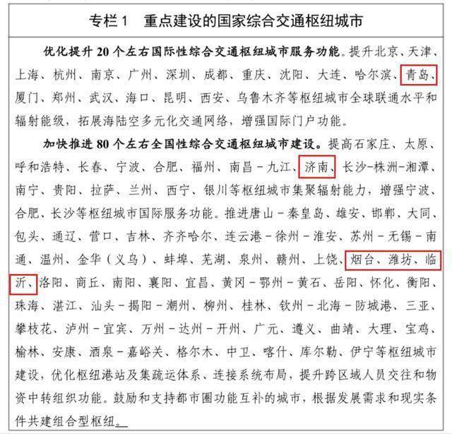 全国百大交通枢纽米乐M6 M6米乐城市名单公布 烟台入列