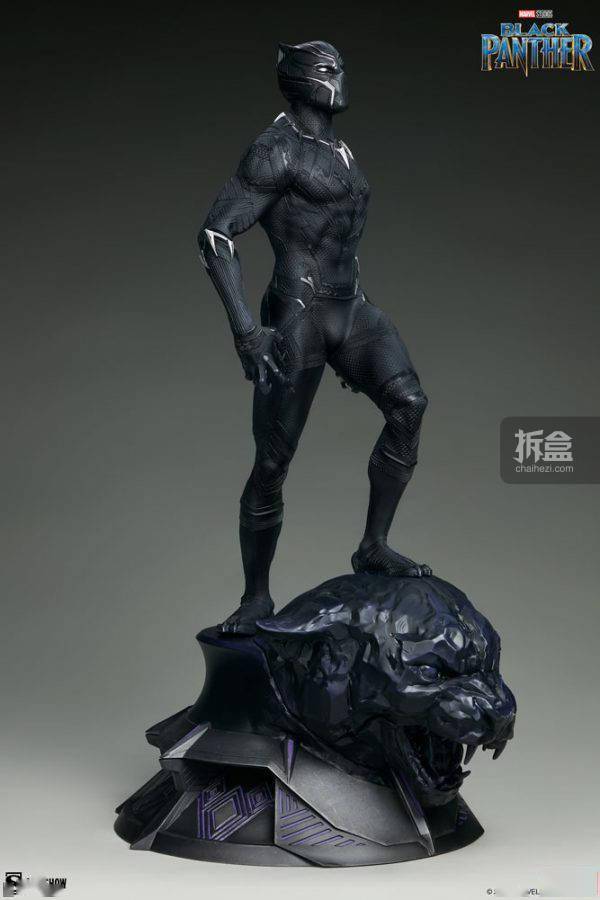 标志性SIDESHOW 1/4 MARVEL 漫威 BLACK PANTHER黑豹 电影GK雕像