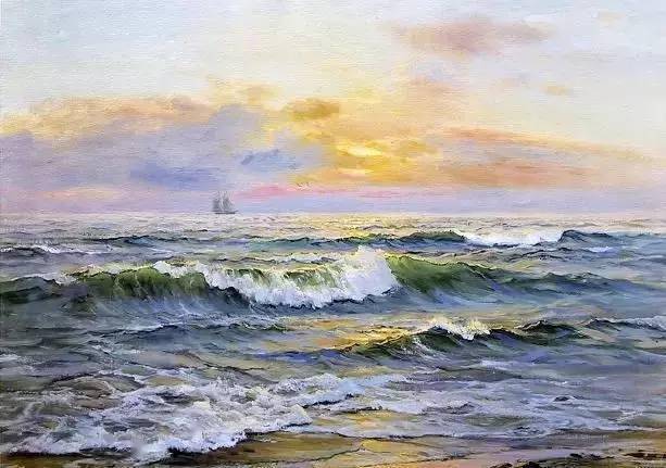 美国画家charlesvickery海景帆船