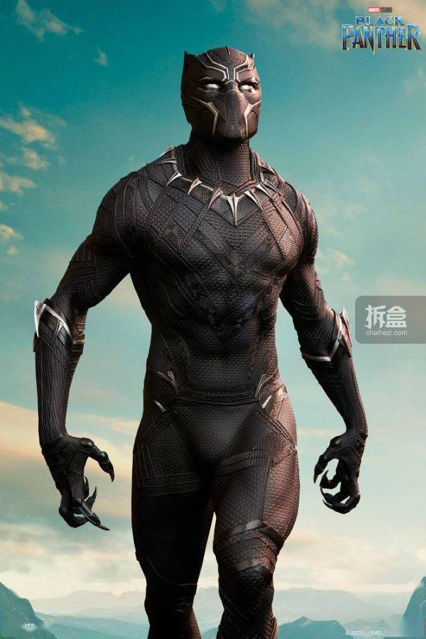 标志性SIDESHOW 1/4 MARVEL 漫威 BLACK PANTHER黑豹 电影GK雕像