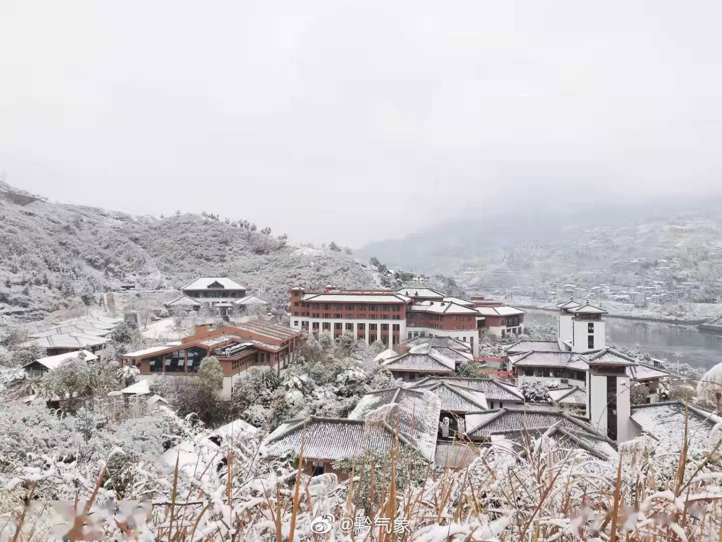 貴州思南九天溫泉被雪覆蓋 銀裝素裹_李國玲_銅仁市_才鋒