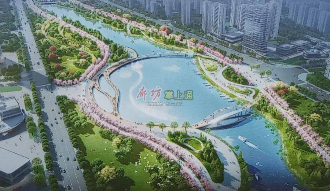 高清规划图曝光廊坊未来的地标风景带这样打造