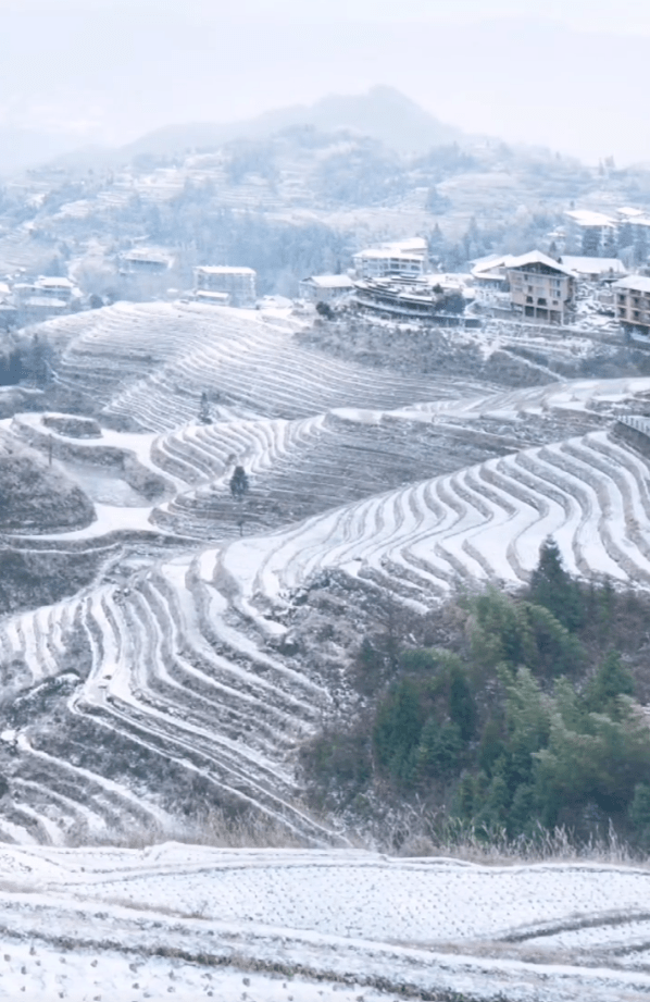 桂林下雪的美景图片图片