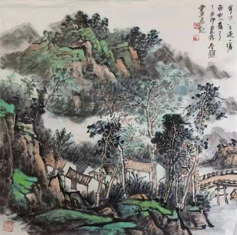 书香寿阳冯春锁写意山水画