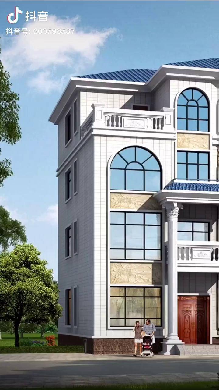 农村自建四层楼房外观效果图及全套设计图高端大气四层别墅四层复式