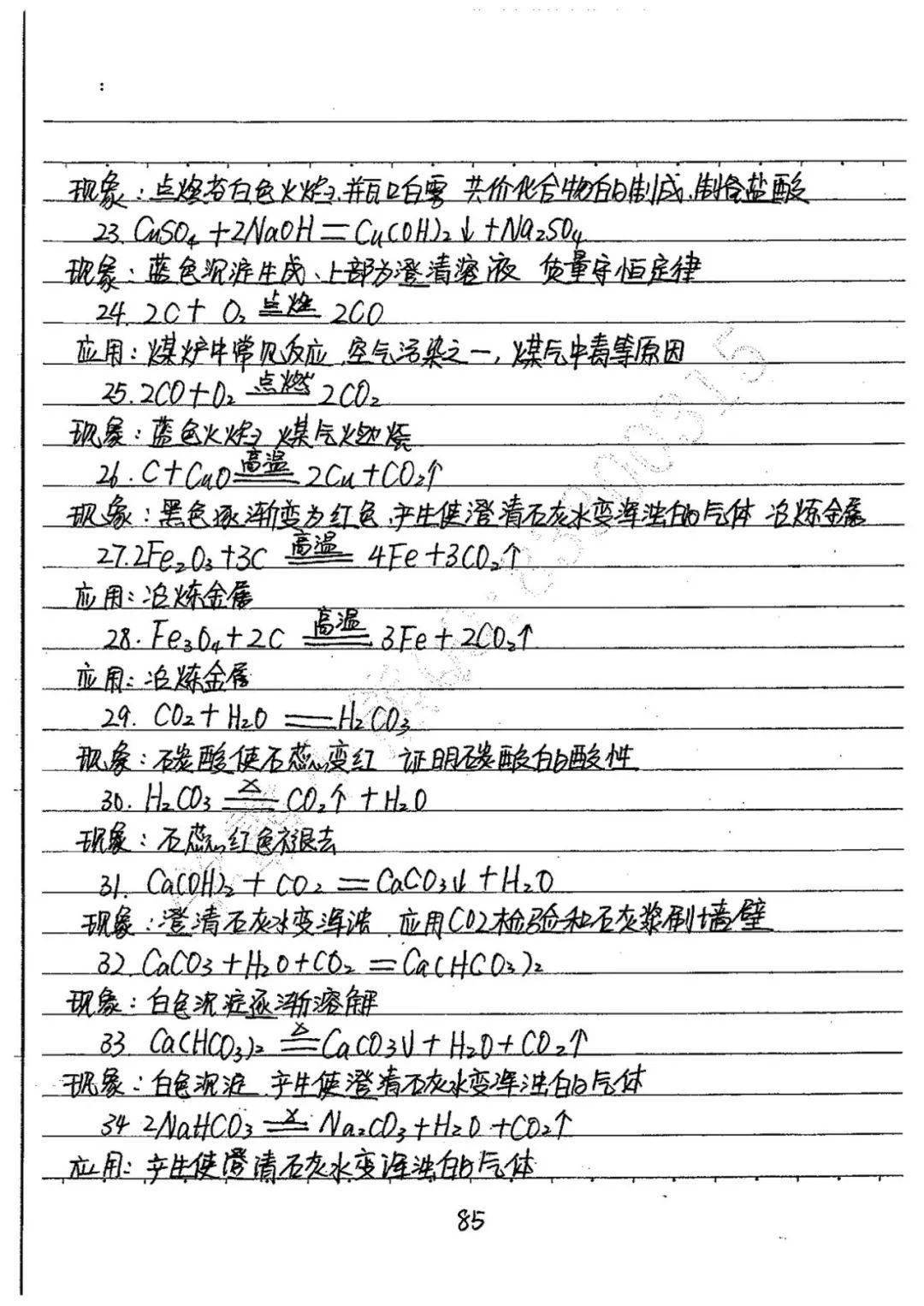初中化学学霸手写笔记,全是考试重点!