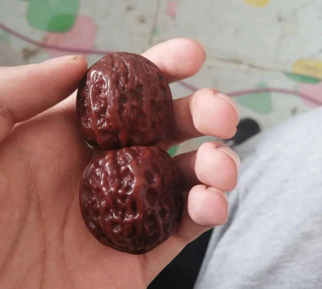 这对盘玩20年的密纹狮子头真真真漂亮