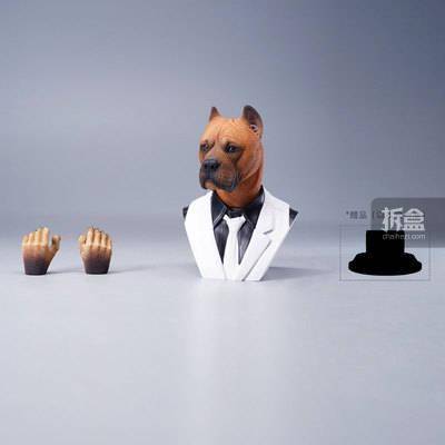 售价MOSTOYS 百兽首头雕 1/6卡斯罗犬头雕可动 兵人配件