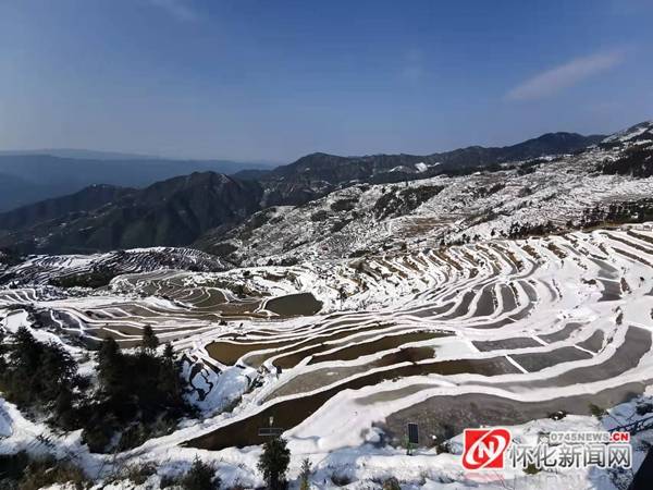 圖說懷化|山背花瑤梯田:雪後初霽,美輪美奐_諶許業_葛竹坪鎮_山背村