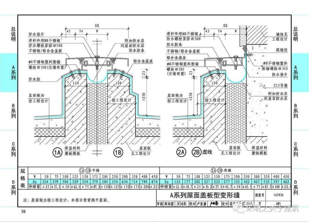 笔记变形缝建筑构造14j936