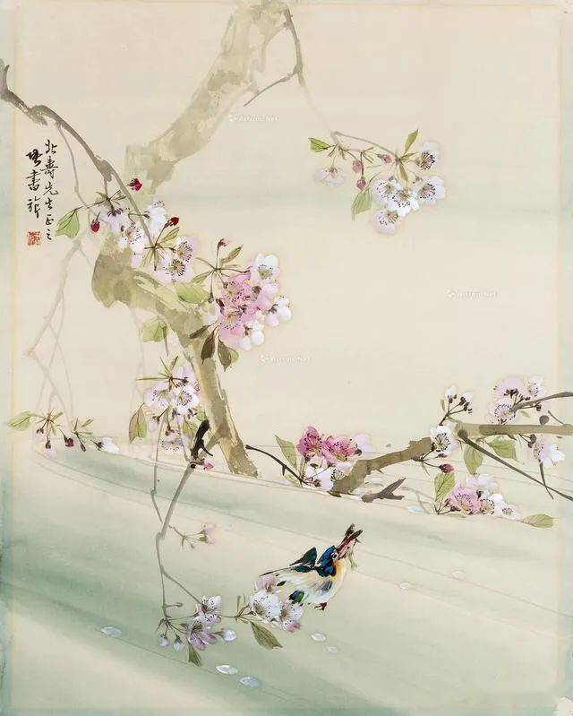 100幅桃花圖,桃花一笑,迎春風_國畫_桃樹_佚名