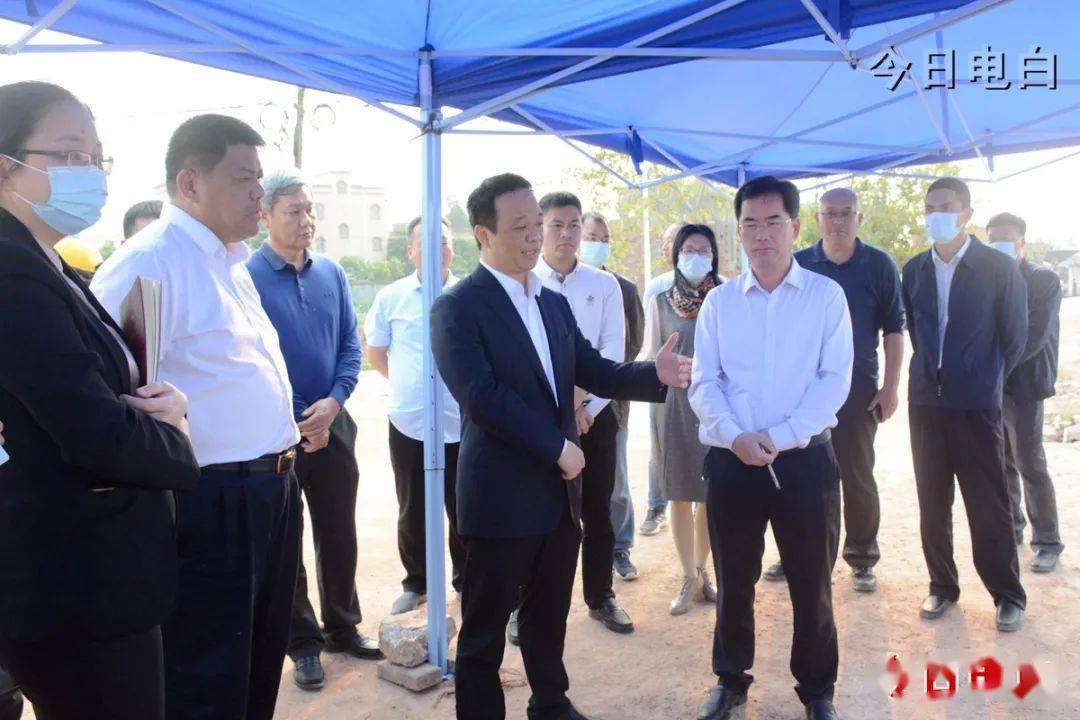3月2日下午,电白区委副书记,代区长陈研带队调研疫情防控,重点项目