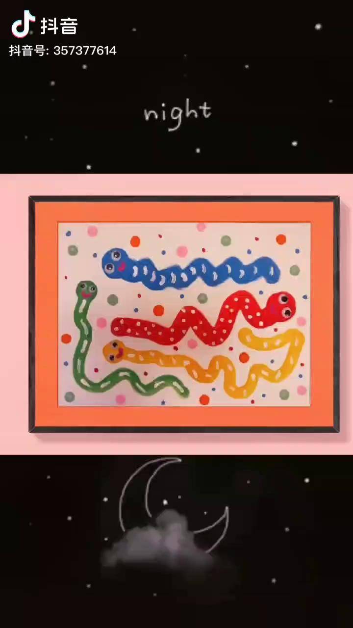 贪吃蛇大作战来啦孩子们一定喜欢成长力计划创意美术画画儿童画幼儿园