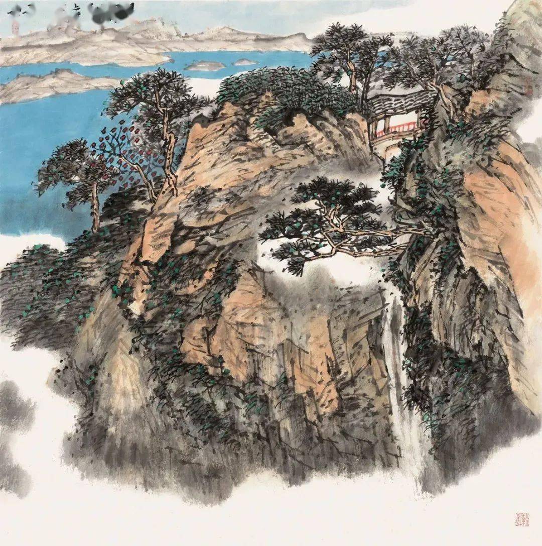 国画天地丘园养素林泉之心魏云飞山水画