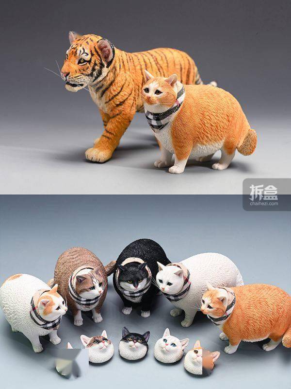 产品JXK 1/6 换头肥猫模型 仿真可爱有趣宠物猫咪动物潮玩摆件