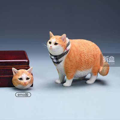 产品JXK 1/6 换头肥猫模型 仿真可爱有趣宠物猫咪动物潮玩摆件