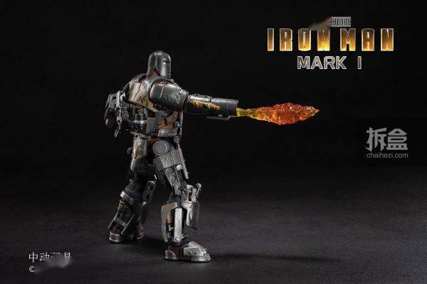 人偶|中动玩具 IRONMAN钢铁侠 马克MK1 发光版 漫威可动人偶