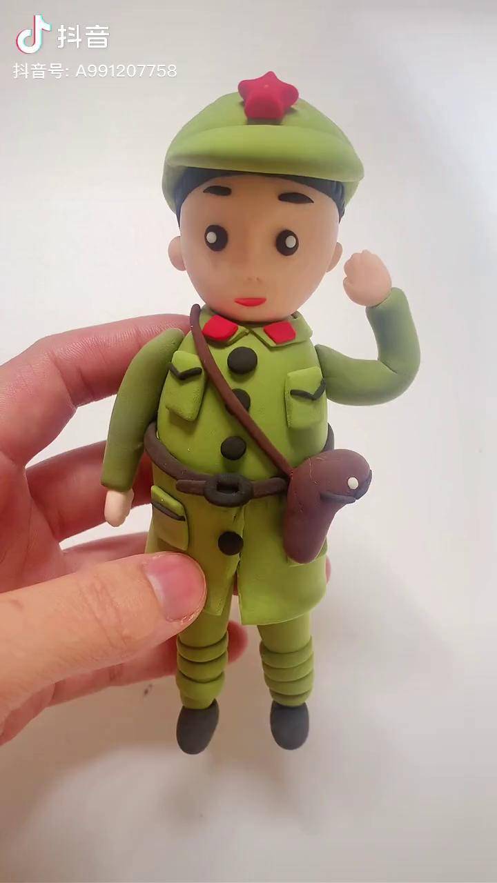 的中国军人长津湖亲子手工创意手工儿童手工制作粘土动画dou小助手