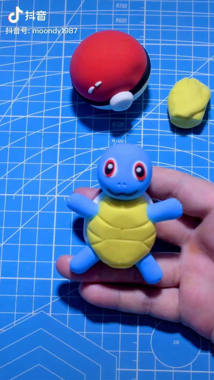 你喜欢的杰尼龟来啦精灵宝可梦神奇宝贝粘土