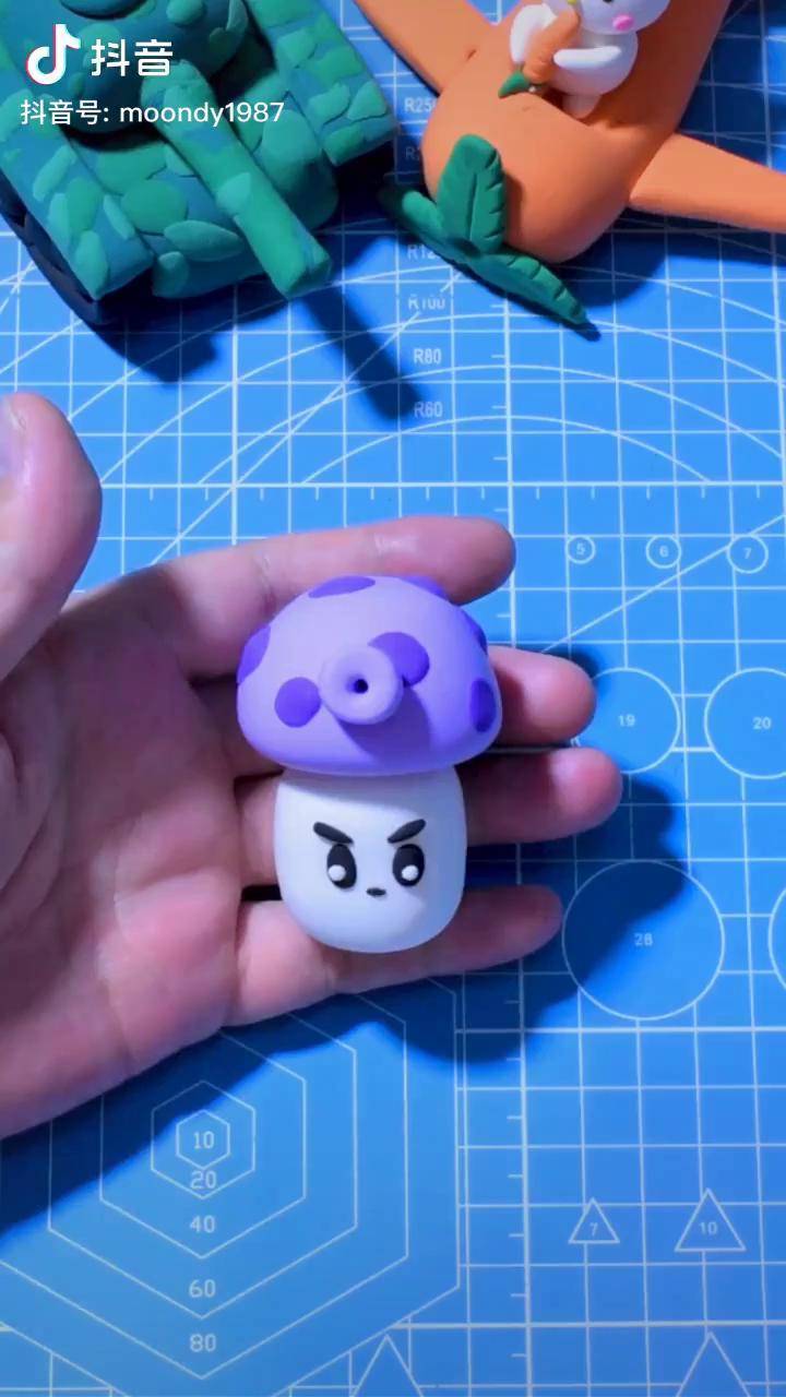 粘土教程大喷菇植物大战僵尸粘土手工哆啦a梦