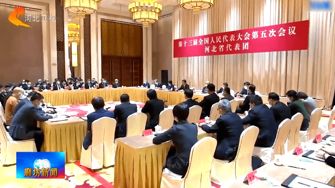 廊坊廣電頭條丨出席十三屆全國人大五次會議的河北代表團舉行參會履職