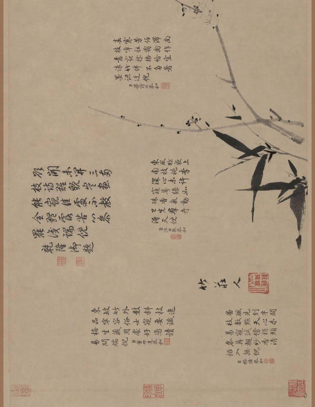 吴镇画画,有清旷野逸之趣!_墨竹_宗文同_竹子