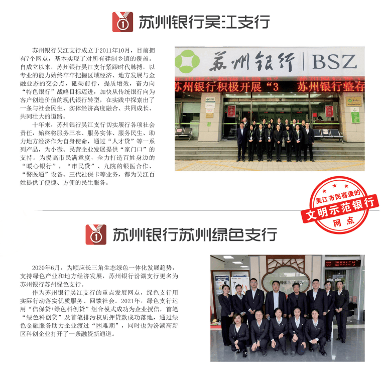 苏银行吴江支行江苏银行汾湖支行苏州银行吴江支行苏州银行苏州绿色支行浦发银行吴江支行浦发银行苏州汾湖支
