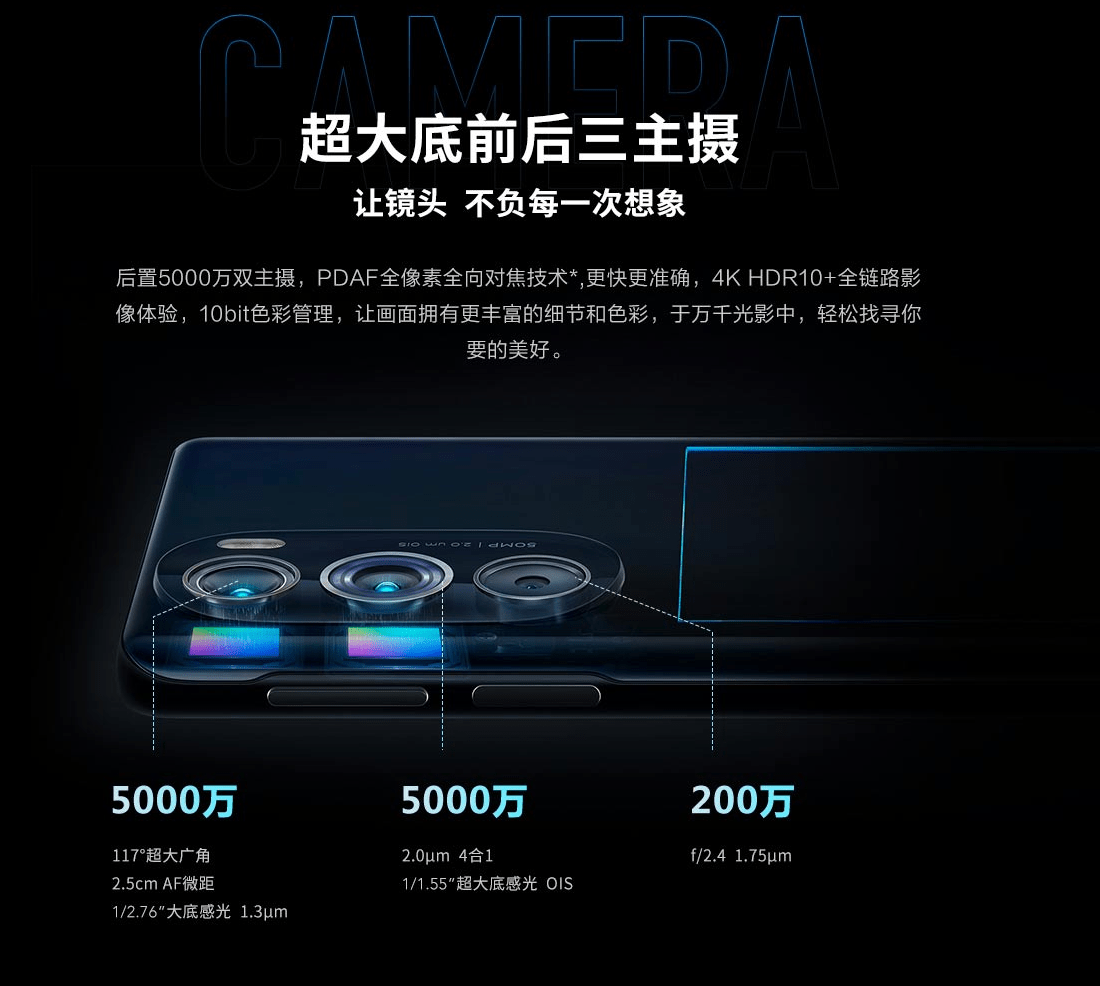 屏下|3499 元，摩托罗拉发布 Moto edge X30 屏下版：60MP 隐藏前摄