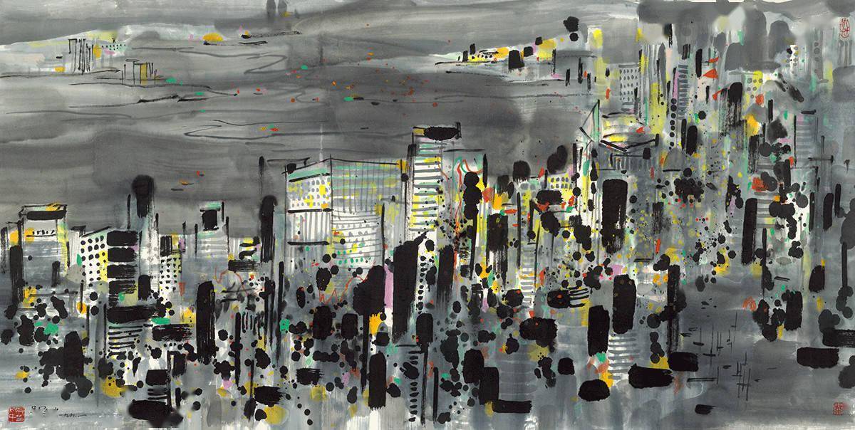 吴冠中画香港,美醉了_芥子园_画谱_中国