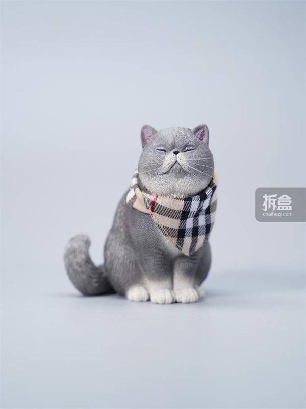 出货JXK STUDIO 1/6 换头加菲猫 可爱萌创意宠物猫咪模型潮玩手办摆件