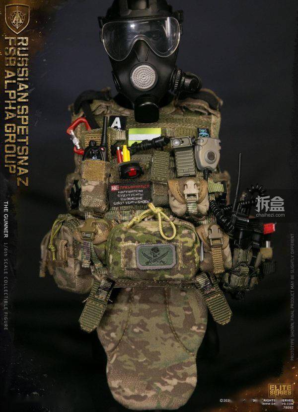 damtoys俄联邦安全局阿尔法小组fsb机枪手16可动兵人