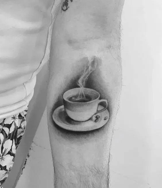 一杯香浓的咖啡纹身