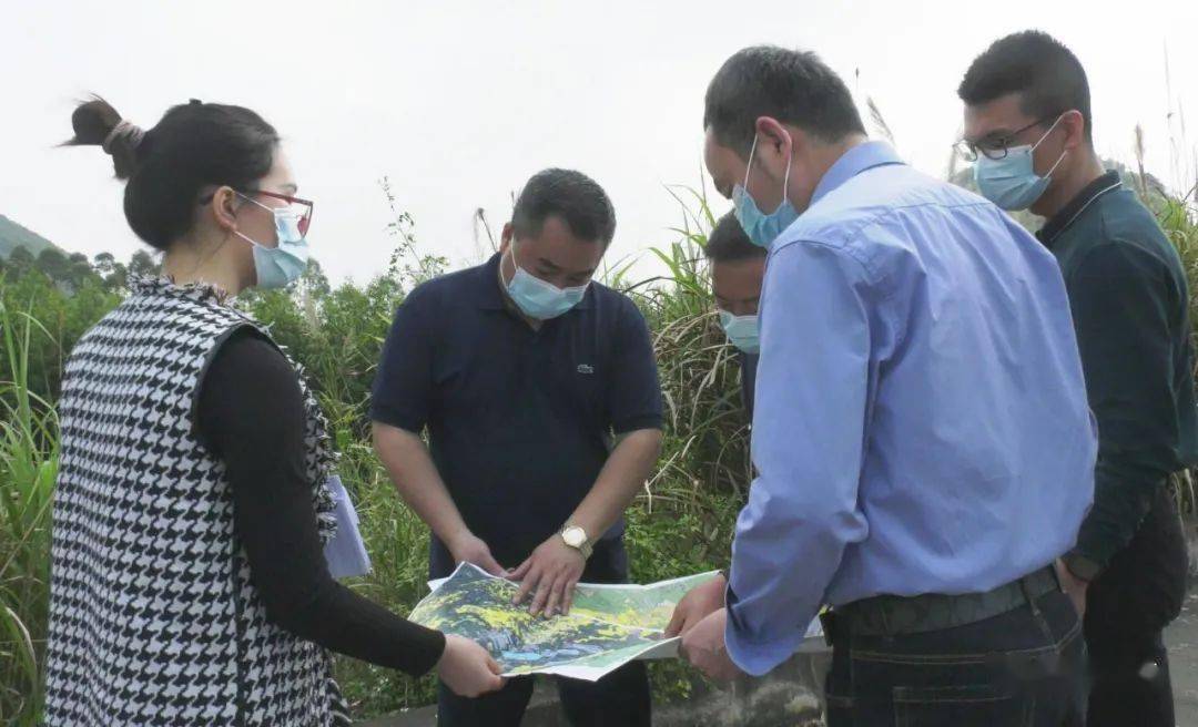 蓝海鹏到乡镇调研反电诈和项目选址工作_兴宾区_建设_石陵镇