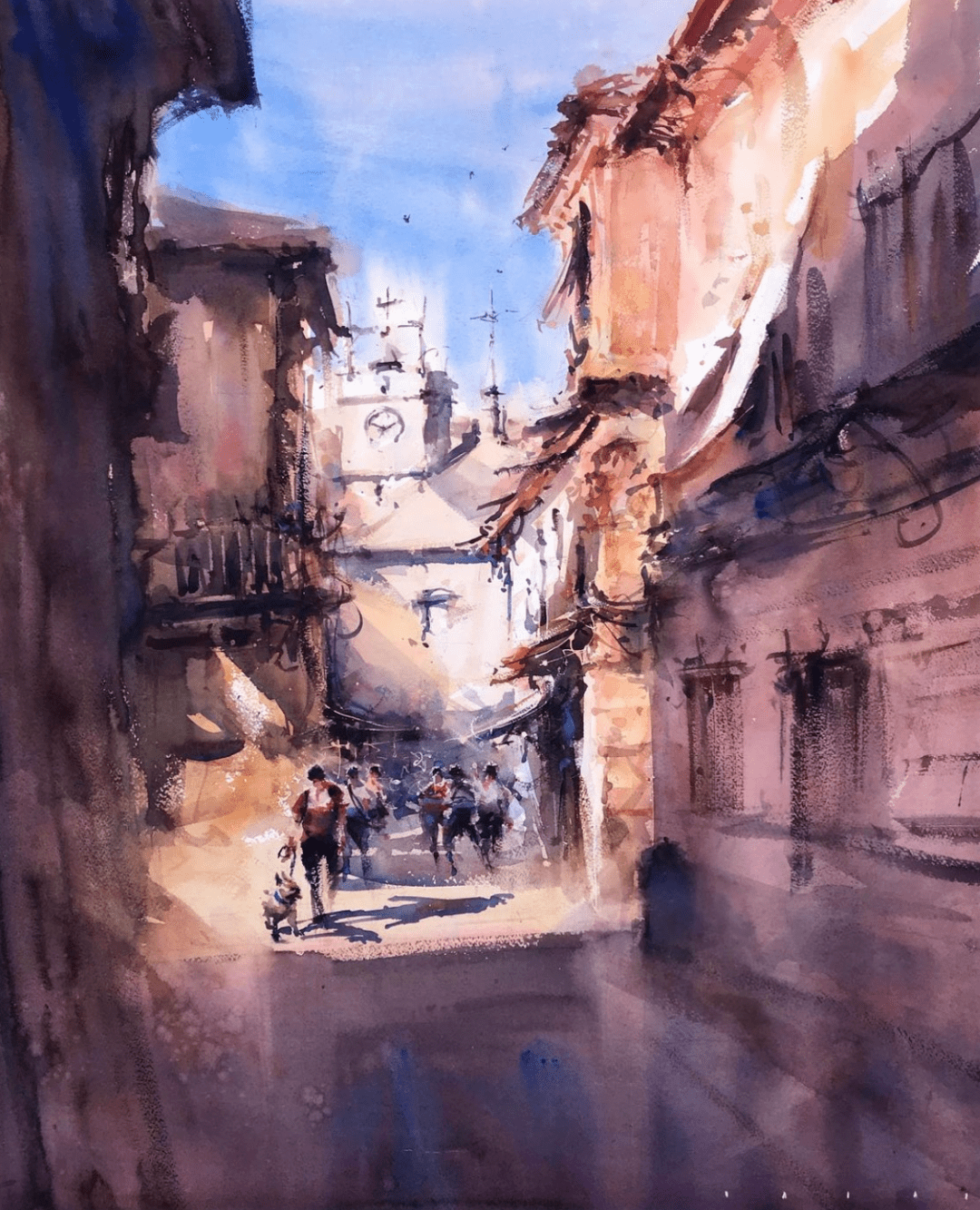 西班牙水彩画家miguelangellacal作品欣赏