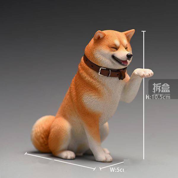 jxkstudio16卖萌的柴犬可爱治愈宠物狗创意潮玩手办摆件道具