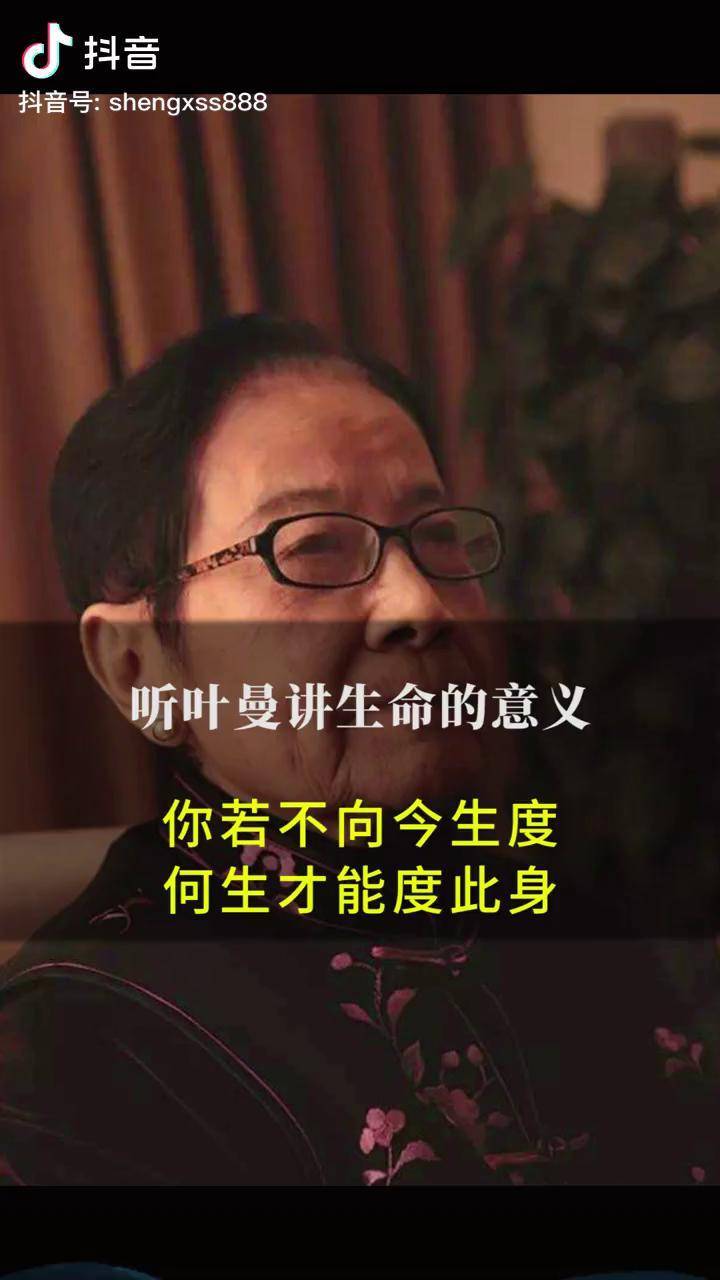 聽國學大師葉曼講生命的意義你若不向今生度何生才能度此身國學智慧