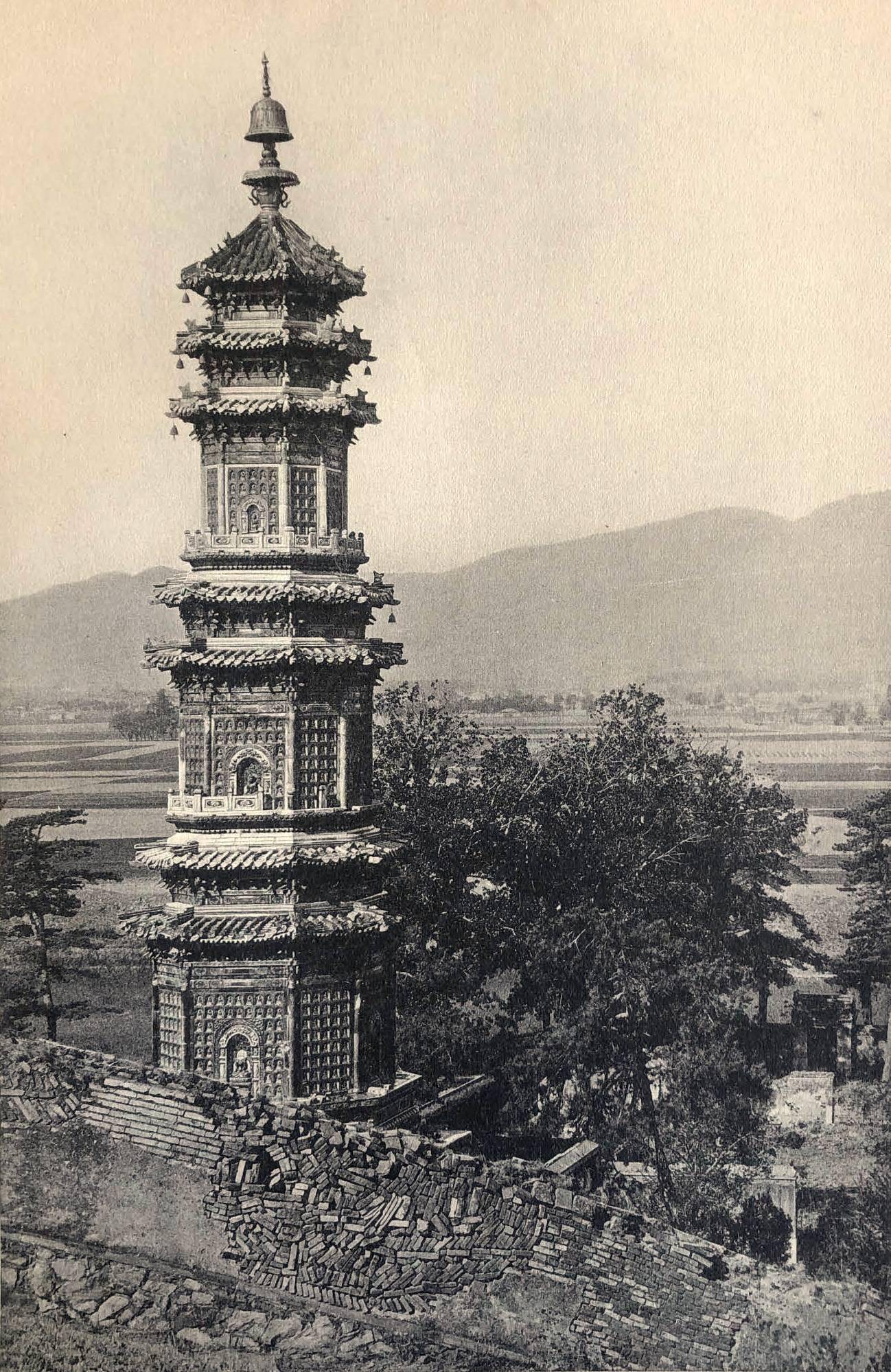 柏石曼清末中国行(续17)北京风光老照片「城内」_建筑_东牌楼_钟鼓楼