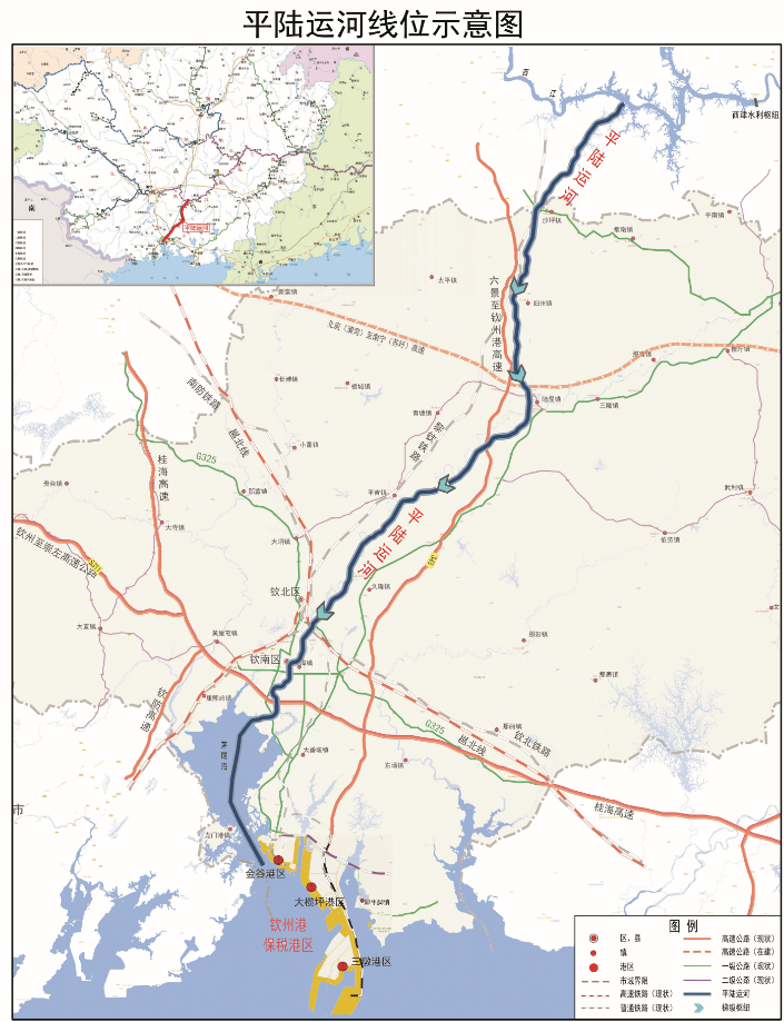 平陆运河规划图图片