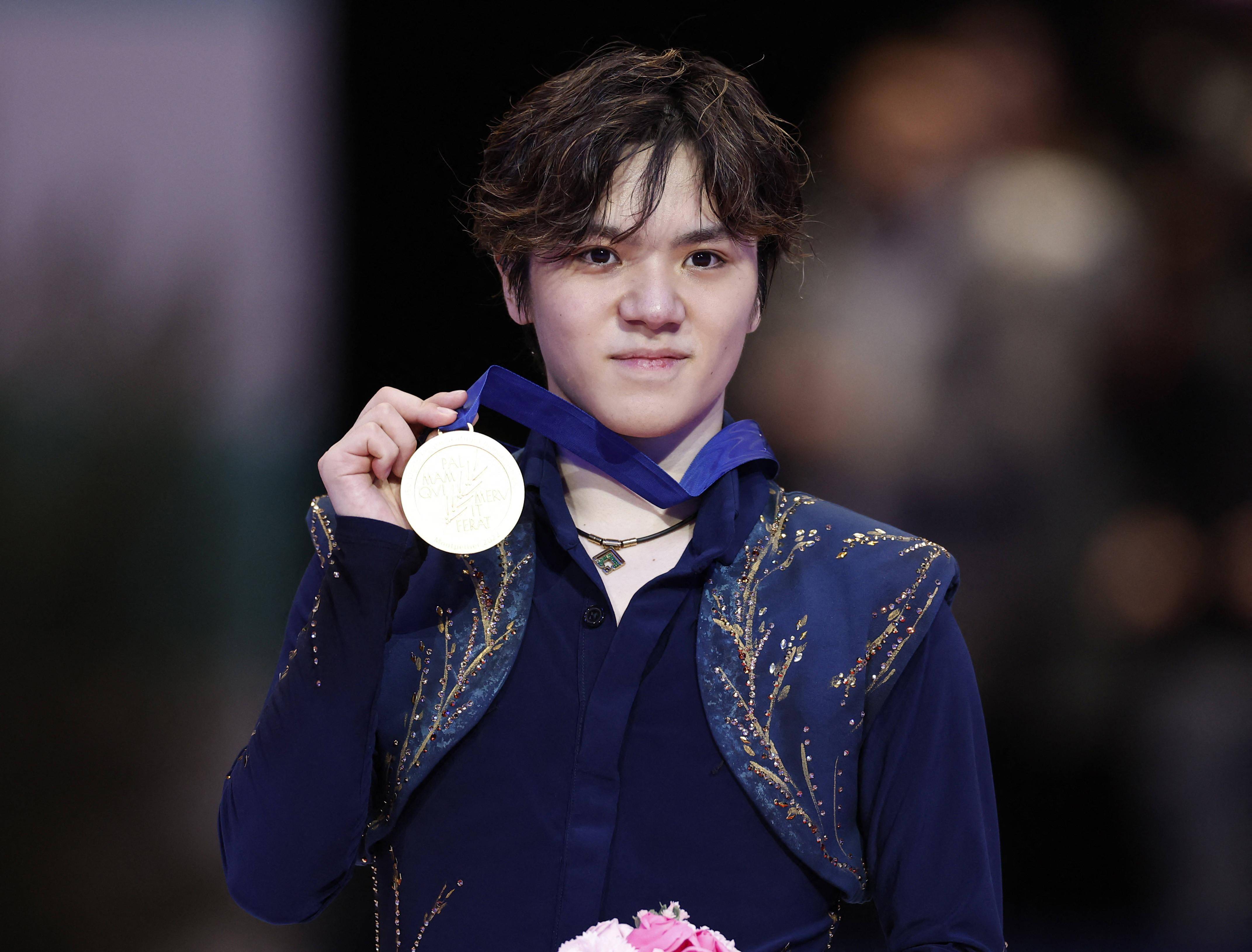 花样滑冰——世锦赛:日本选手宇野昌磨男单夺冠