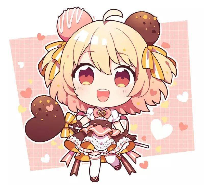 q版可爱女孩适合临摹的素材