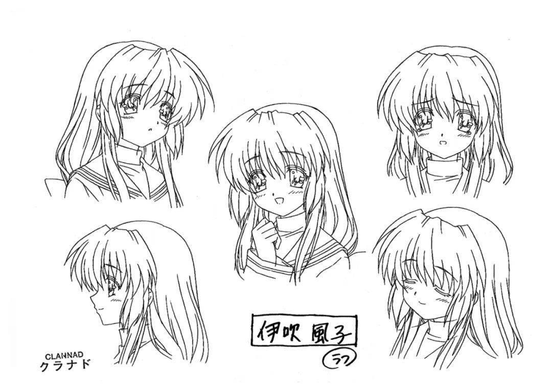 绘画技能分享线稿分享第86期clannad原画集