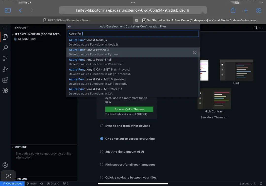 Demo丨GitHub Codespaces，云上开发完整项目