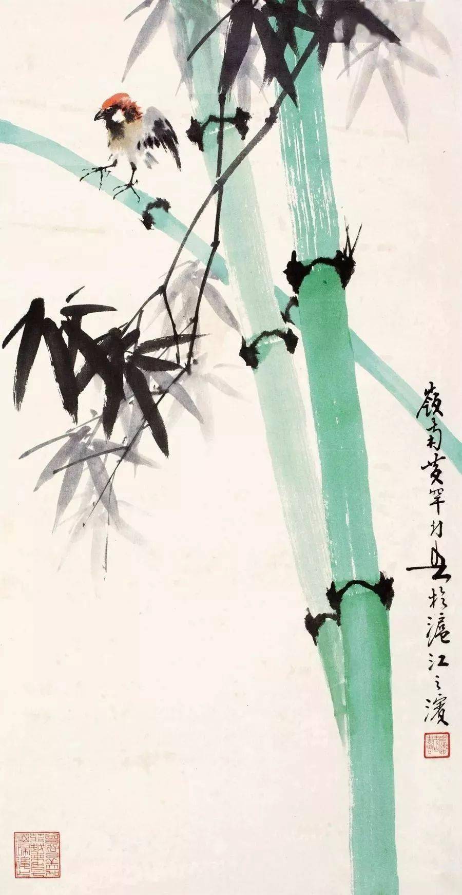 三位名家笔下的竹画_国画_竹子_花鸟画