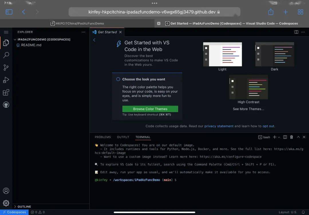 Demo丨GitHub Codespaces，云上开发完整项目