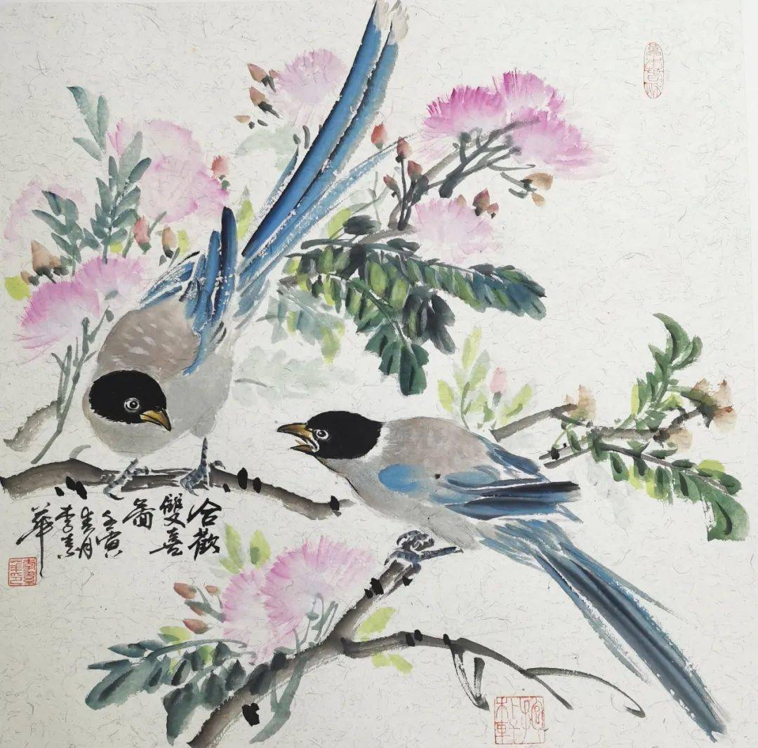 刘京生《振羽迎新》刘兴田《竹园小趣》刘月英《繁华相伴乃是春》孟祥