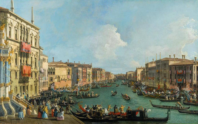 卡纳莱托笔下的威尼斯：大运河为舞台，建筑为幕布