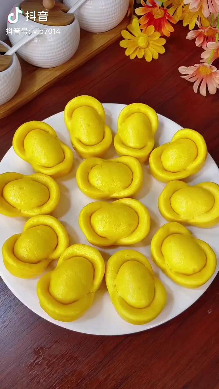 跟着抖音学做菜元宝馒头