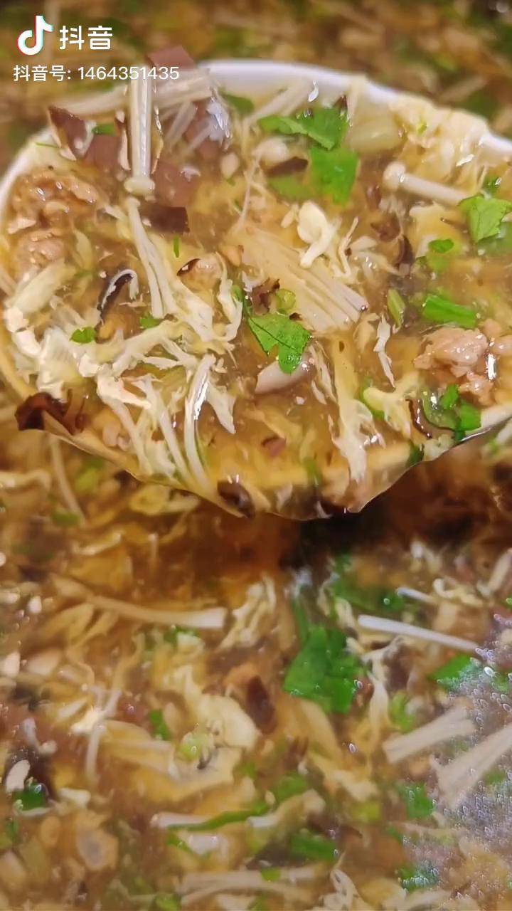 糊涂汤汤鲜味美我家的宝一口气喝了两碗糊涂汤家常菜简单美食分享dou