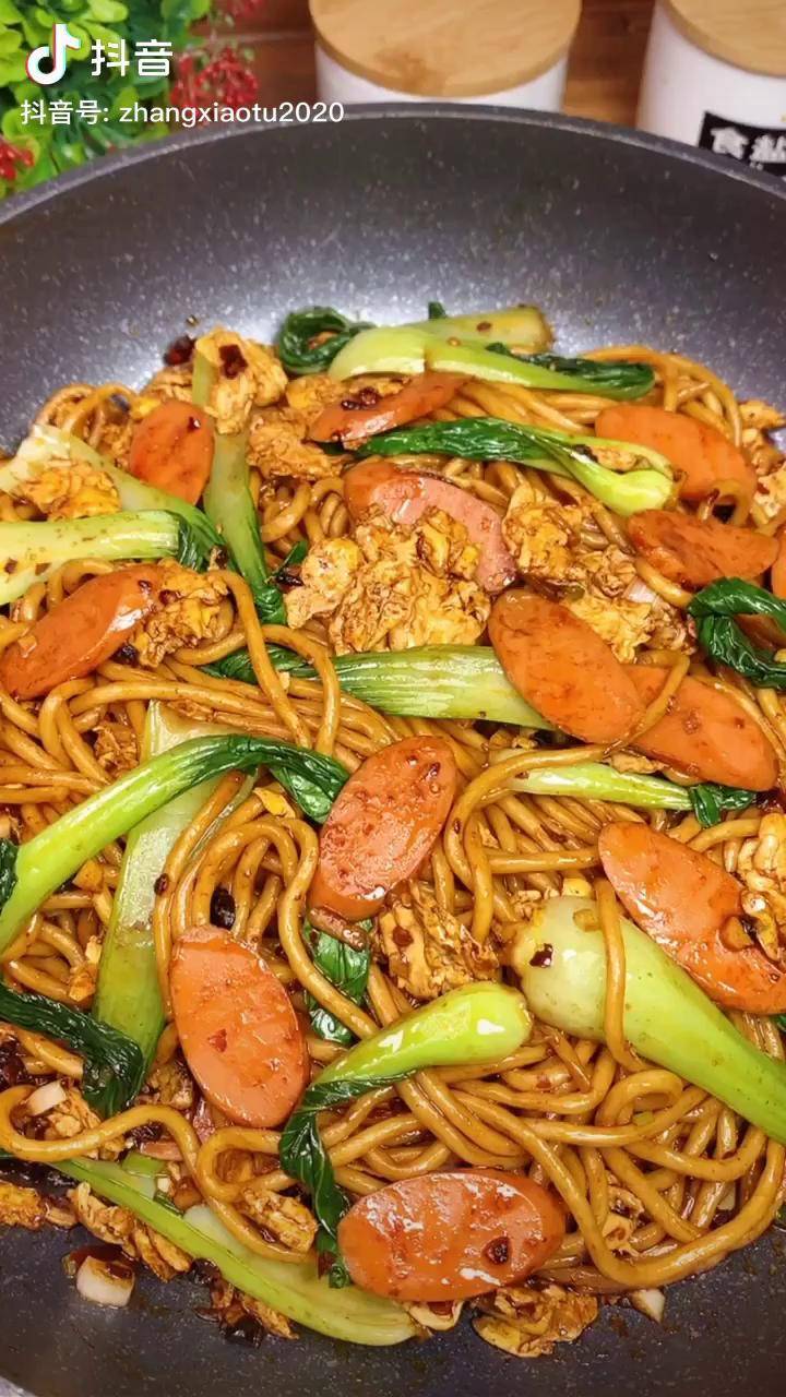 抖音最火的老干妈炒面炒面抖音美食抖音美食
